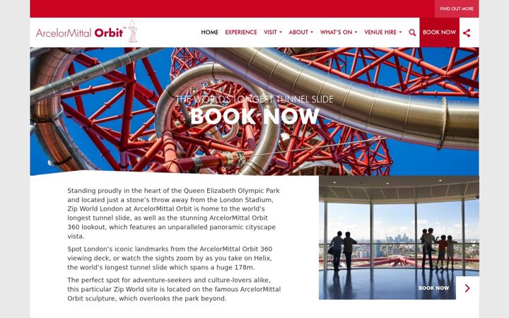 Screenshot of arcelormittalorbit.com