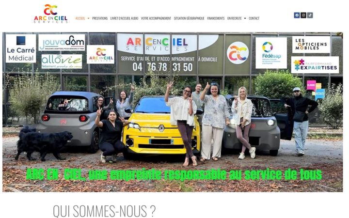Screenshot of arcencielservices.com