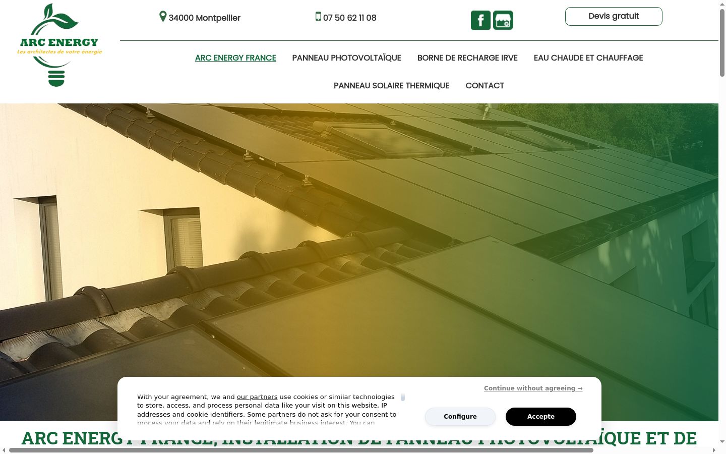 Screenshot tal-banner tal-kunsens muri qabel kwalunkwe interazzjoni