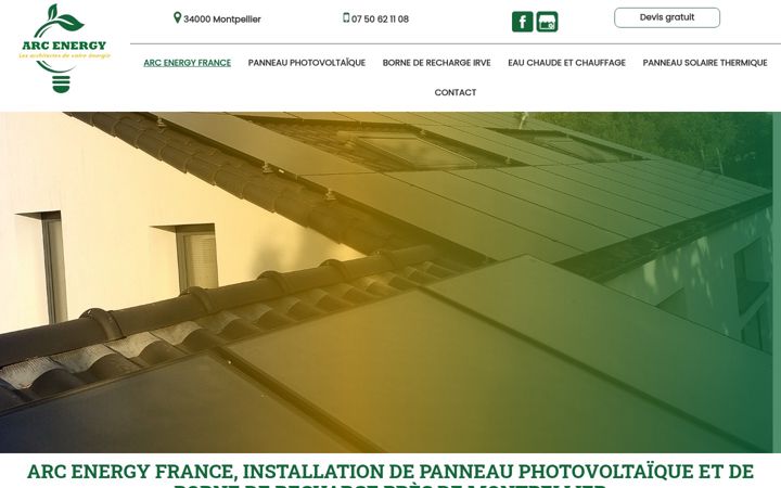 Screenshot of arcenergy.fr