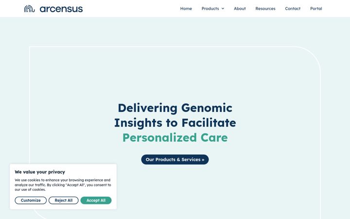 Capture d'écran de arcensus-diagnostics.com