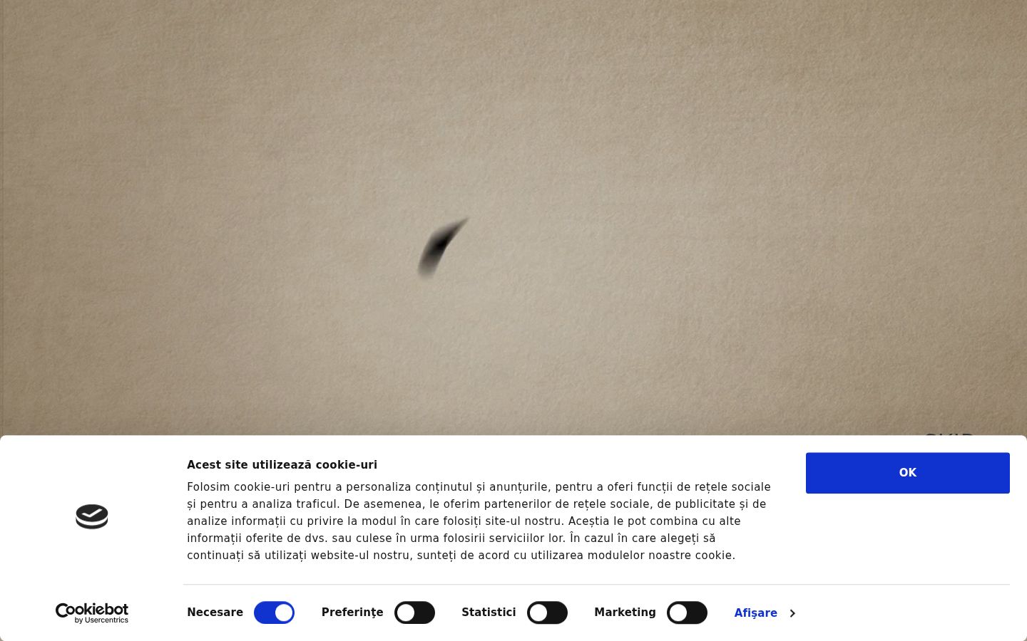 Captura de ecrã do banner de consentimento apresentado antes de qualquer interação