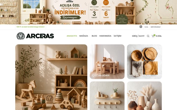 Capture d'écran de arceras.com