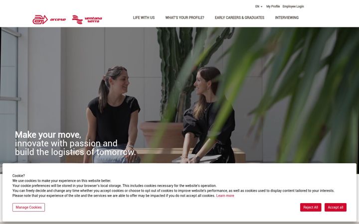 Screenshot of arcese.careers