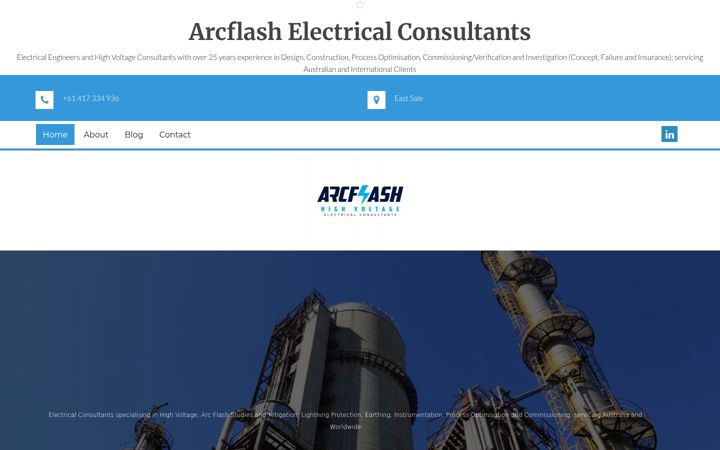 Ekraanipilt saidist arcflashelectrical.com.au
