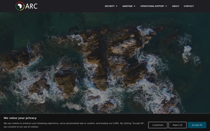 Screenshot of arcguyana.com