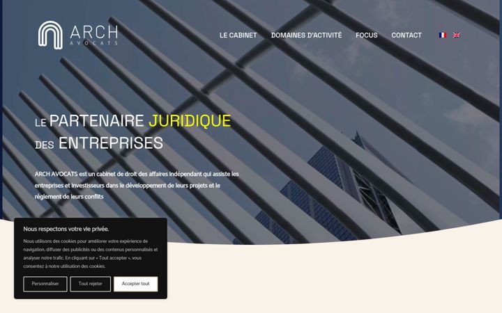 Screenshot of arch-avocats.com