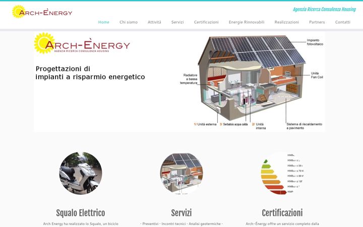 Kuvakaappaus sivustosta arch-energy.it