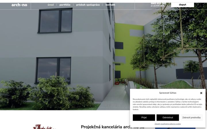 Snímek obrazovky arch-no.sk