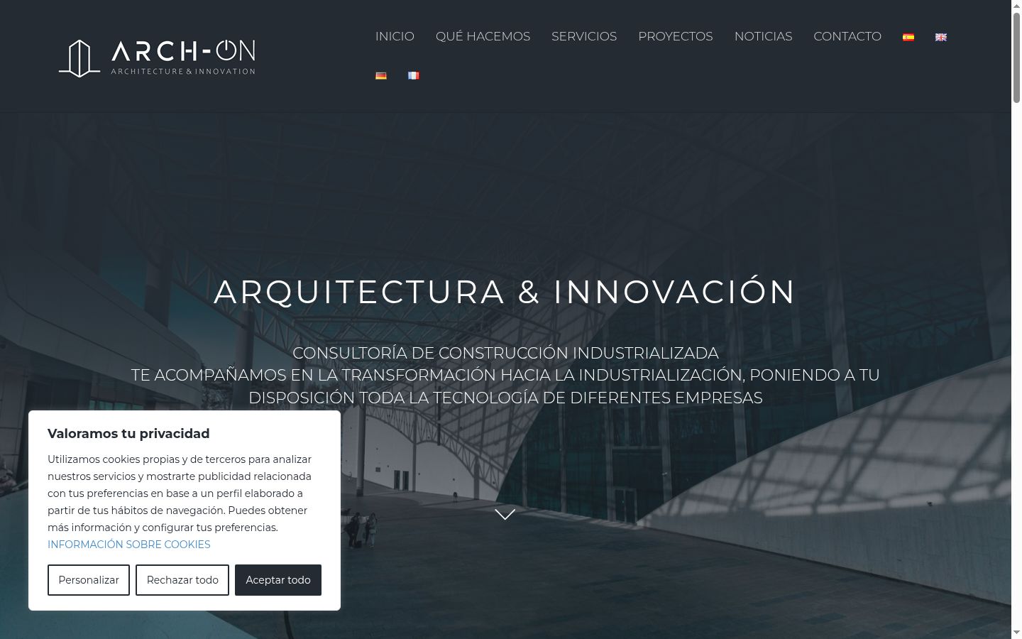 Screenshot of the consent banner shown before any interaction
