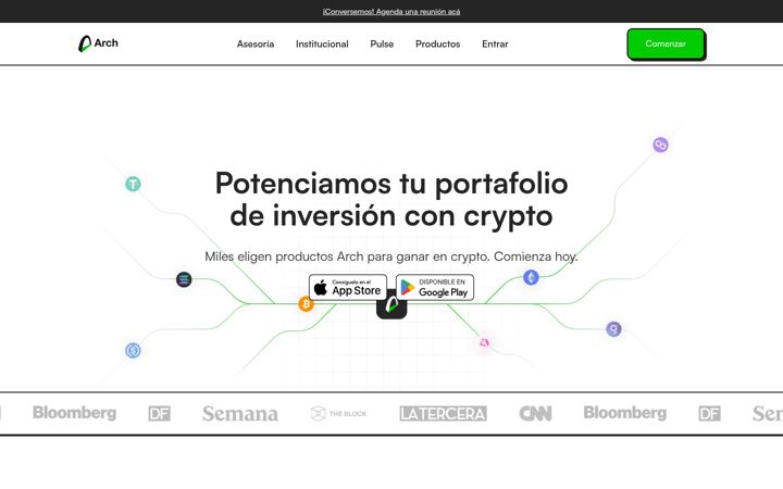 Screenshot of arch.finance