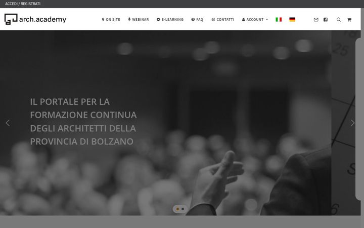 Screenshot van archacademy.it