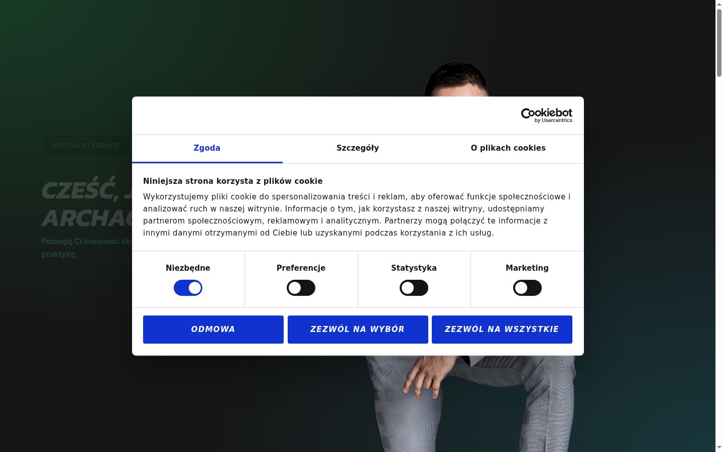 Sutikimo reklamjuostės, rodytos prieš bet kokią sąveiką, ekrano kopija