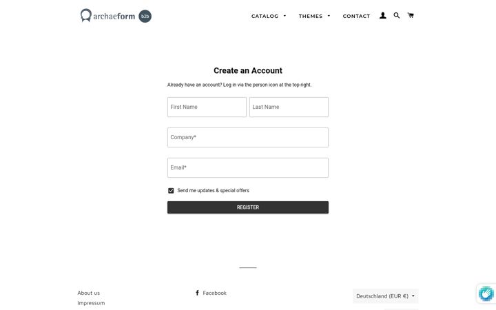Screenshot of archaeform.de