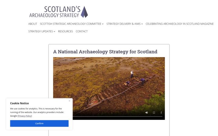 Screenshot of archaeologystrategy.scot