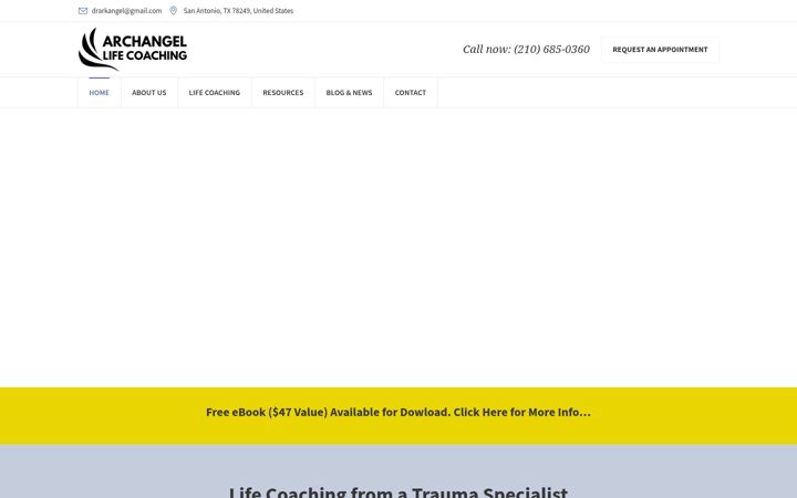 Screenshot του archangelcoaching.com