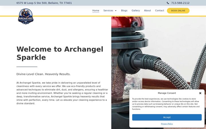 Screenshot του archangelsparkle.com