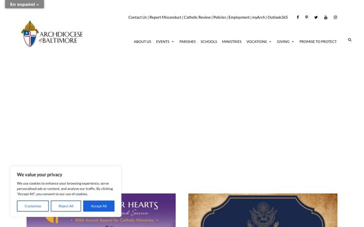 Screenshot of archbalt.org