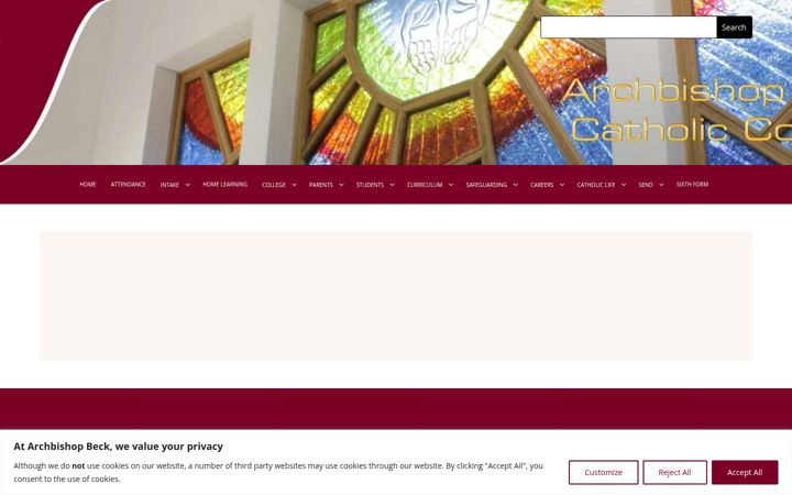 Képernyőkép: archbishopbeck.com