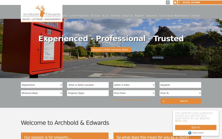 Screenshot of archboldandedwards.co.uk