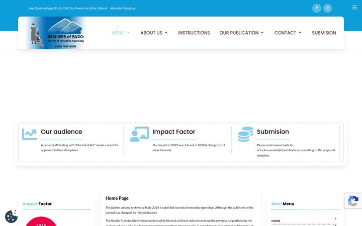 Screenshot of archbudo.eu