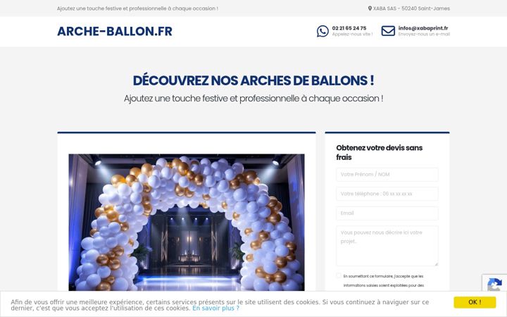 Screenshot of arche-ballon.fr