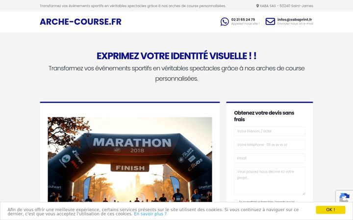 Screenshot of arche-course.fr