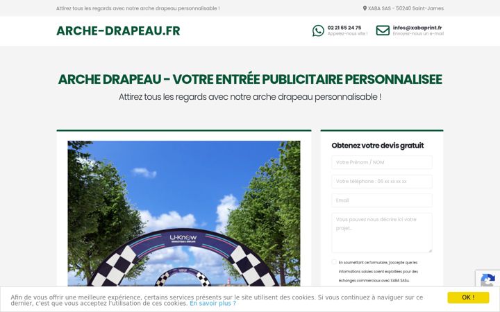 Screenshot of arche-drapeau.fr