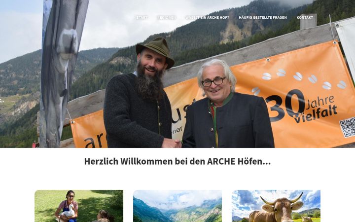 Screenshot of arche-hof.at