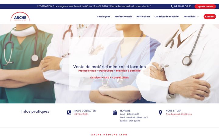 Screenshot του arche-medical.fr