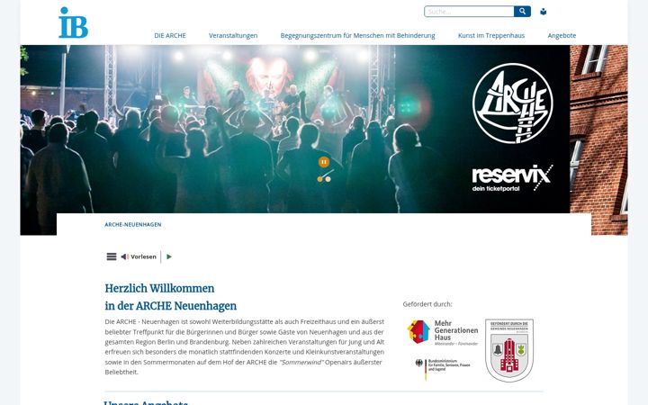 Screenshot of arche-neuenhagen.de
