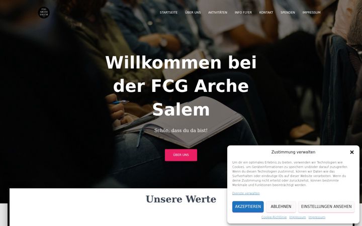 Screenshot of arche-salem.de
