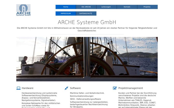 Screenshot of arche-systeme.de