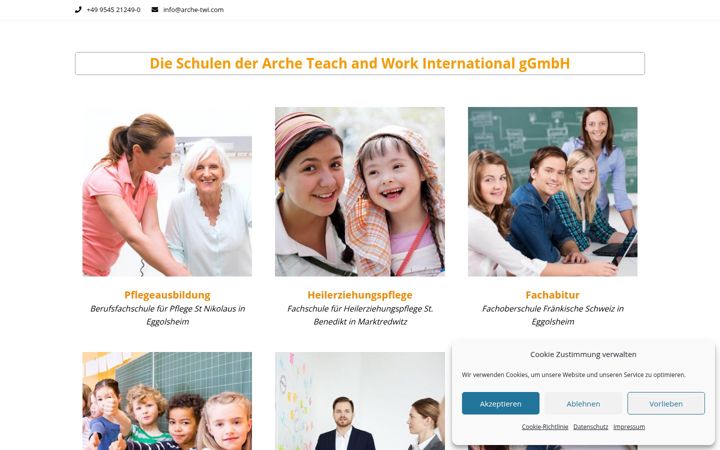 Screenshot of arche-twi.com
