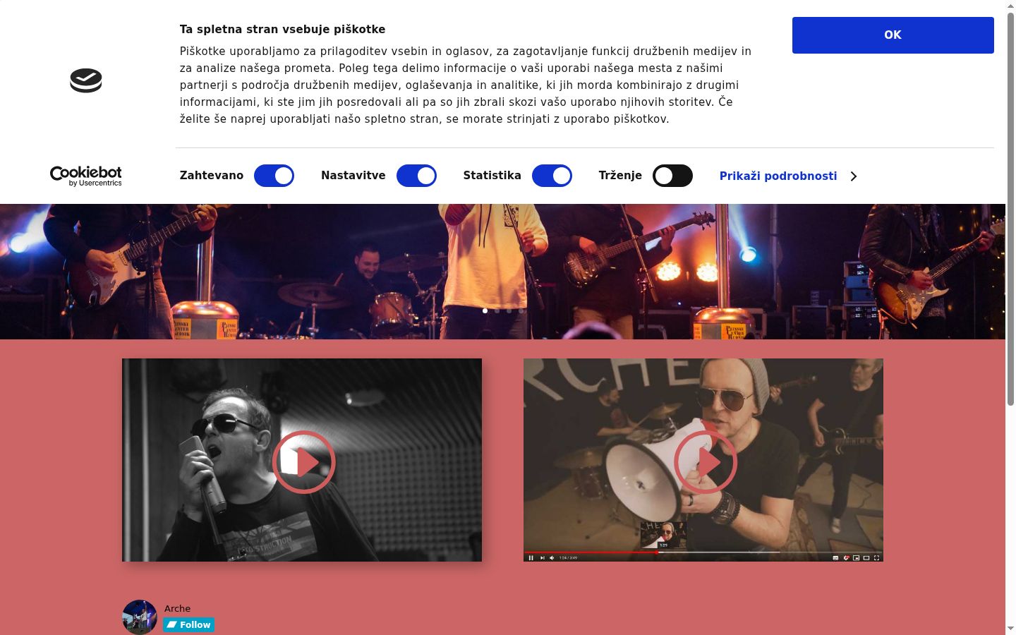 Screenshot of the consent banner shown before any interaction