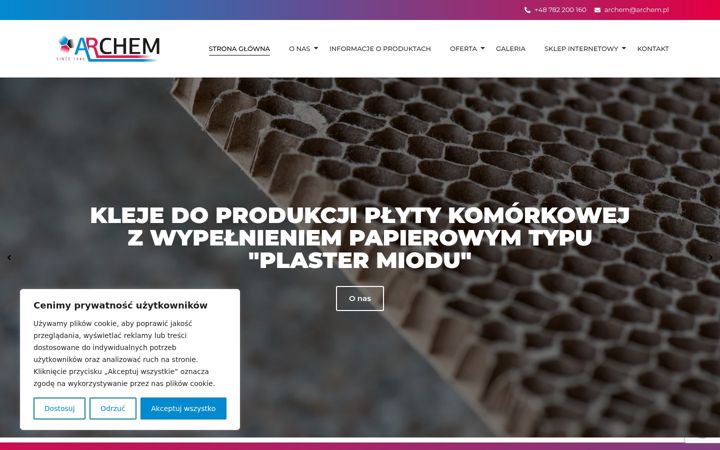 Screenshot of archem.pl