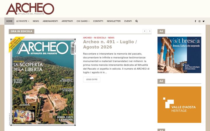 Ekrano kopija archeo.it
