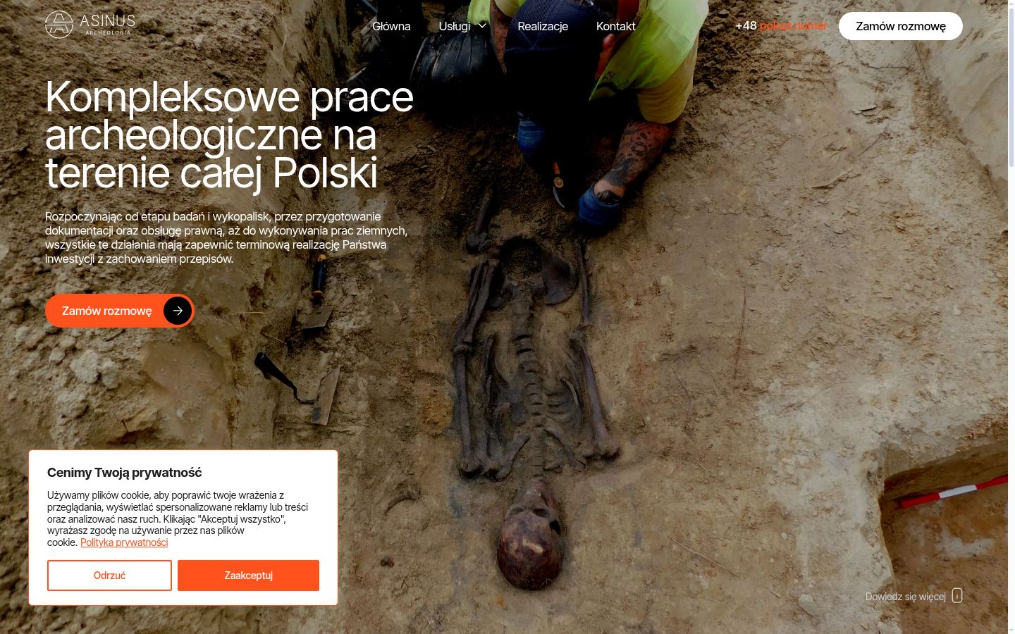 Screenshot del banner di consenso mostrato prima di qualsiasi interazione