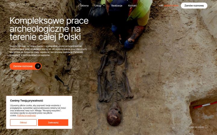 Screenshot of archeoasinus.pl