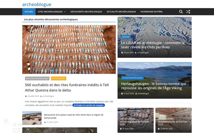 Screenshot of archeoblogue.com
