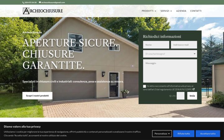 Snímek obrazovky archeochiusure.com