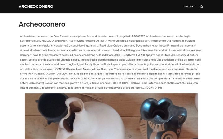Screenshot of archeoconero.it