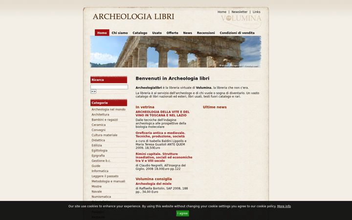 Screenshot of archeologialibri.com