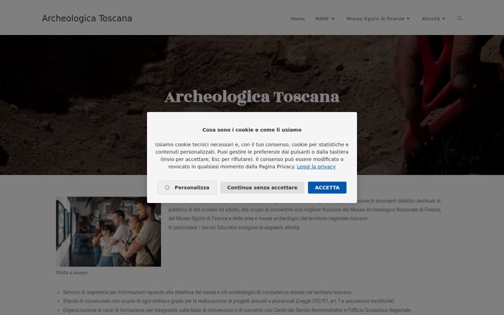 Capture d'écran de archeologicatoscana.it