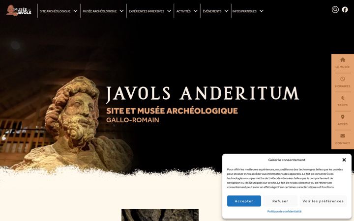 Capture d'écran de archeologie-javols.org