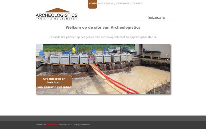 Skærmbillede af archeologistics.nl