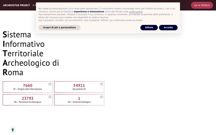 Screenshot of archeositarproject.it