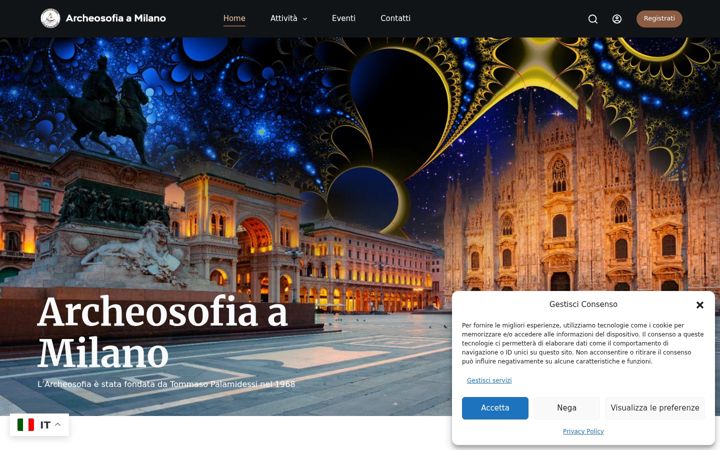 Screenshot of archeosofiamilano.it