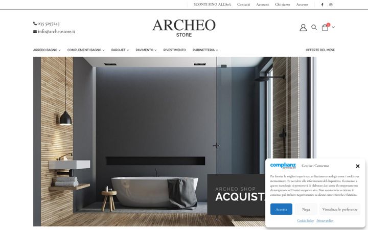 Screenshot of archeostore.it