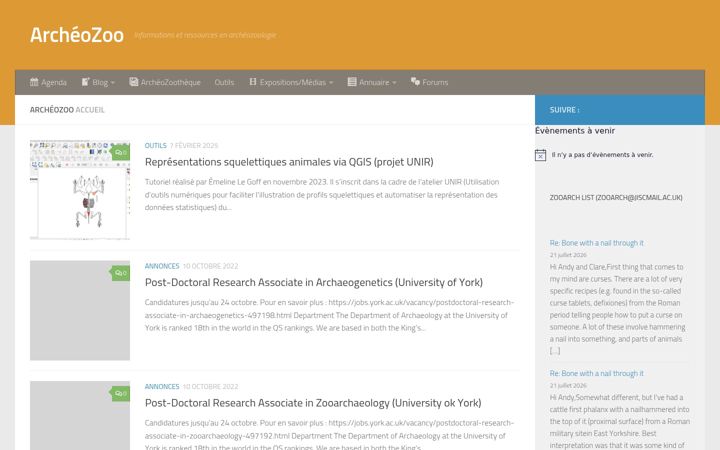 Screenshot of archeozoo.org